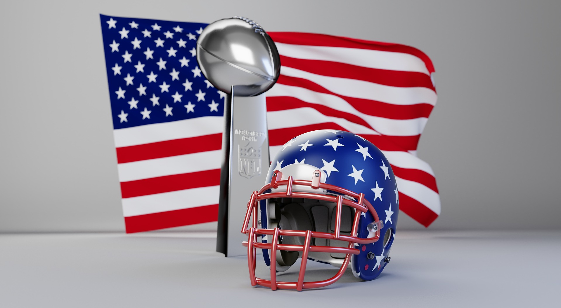 Superbowl LVIII Usher. Super Bowl American Flag. 14146 NFL-01.